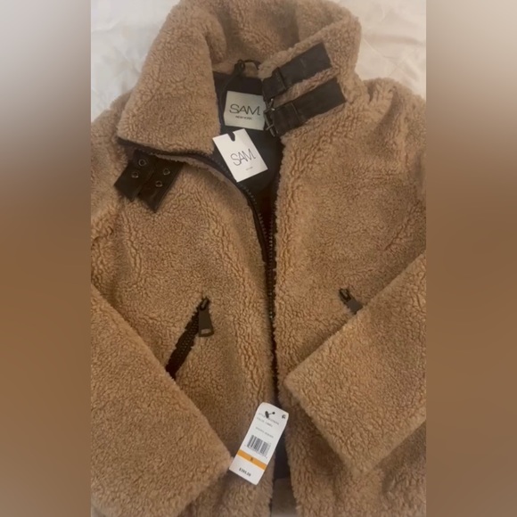 NWT SAM. Sherpa Denver Jacket in Camel - Small - Picture 8 of 11